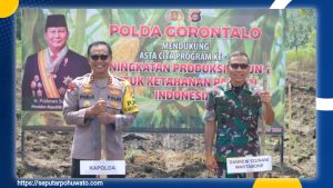 Polri Luncurkan Gugus Tugas Ketahanan Pangan, Kapolda Gorontalo Tanam Jagung di Lahan 2 Hektare