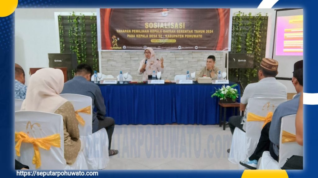KPU Pohuwato Gelar Sosialisasi, Rusmiati Pakaya: Kepala Desa Kunci Sukses Pilkada 2024