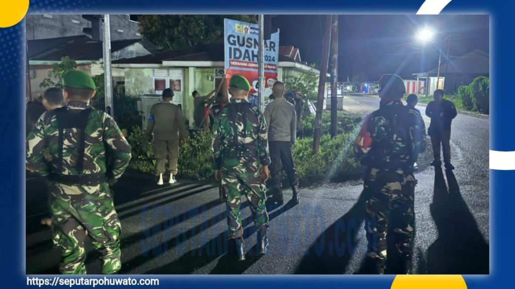 Masa Tenang Pilkada 2024, Kodim 1313/Pohuwato Kawal Pembersihan APK di 13 Kecamatan