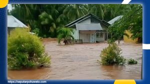 Hujan Lebat Sebabkan Banjir di Paguat, Warga Diminta Waspada