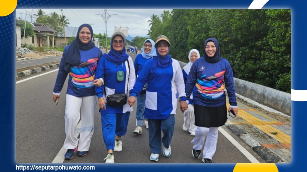Bersama GOW dan PERWOSI, IWAPI Gorontalo Bersatu dalam Jalan Sehat di Pohuwato