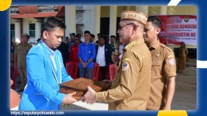 Peringati Hari Patriotik, Bupati Pohuwato Lepas Kirab Bendera ke Perbatasan Boalemo