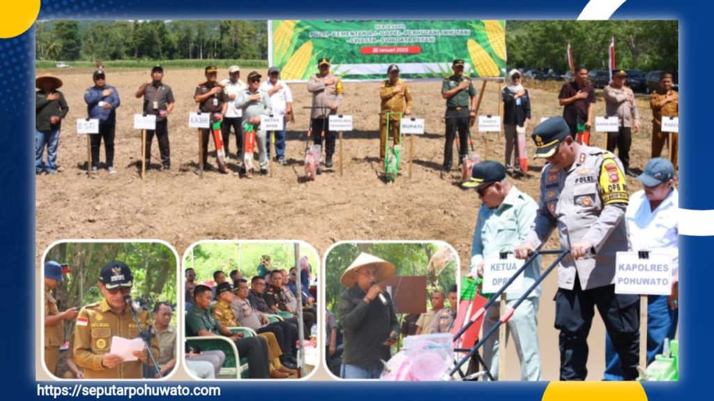 Dukung Asta Cita Presiden, Polres Pohuwato Ikut Tanam Jagung Satu Juta Hektare