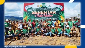 Polri Tanam Jagung Serentak, Polsek Popayato Barat Garap 10 Hektar Lahan