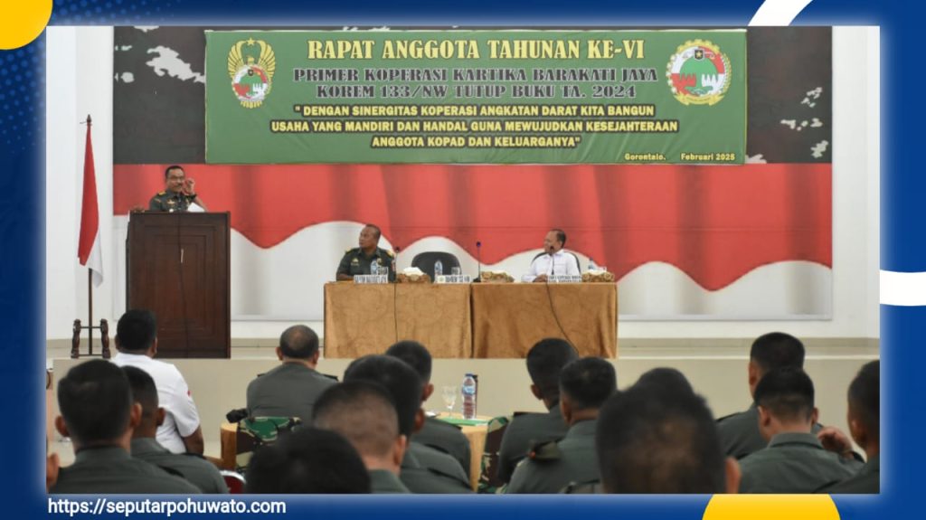 Korem 133/NW Gelar RAT Primkop Kartika Barakati Jaya, Kapten Chk Soewito Ishak Terpilih Jadi Ketua