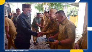 Tiba di Gorontalo, Bupati Saipul Mbuinga Disambut Hangat Jajaran Pemerintah Daerah