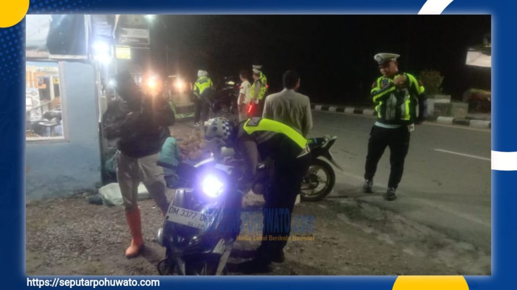Tingkatkan Kesadaran Berlalu Lintas, Satlantas Polres Pohuwato Gelar Razia Malam