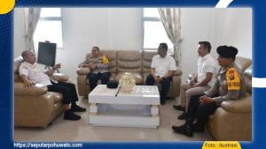 Jalur Lintas Sulawesi Jadi Perhatian, Kapolres AKBP Busroni Temui Bupati Saipul Mbuinga