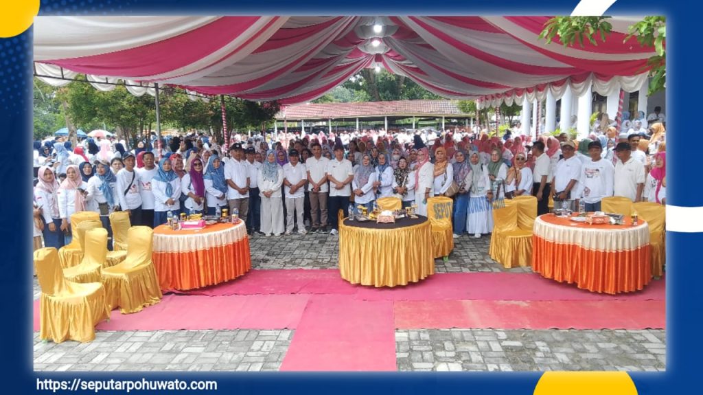 Ribuan Guru di Pohuwato Meriahkan Pencanangan Hardiknas 2025, Bupati Saipul Mbuinga: Pendidikan Harus Bermutu!