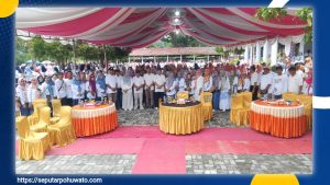 Ribuan Guru di Pohuwato Meriahkan Pencanangan Hardiknas 2025, Bupati Saipul Mbuinga: Pendidikan Harus Bermutu!