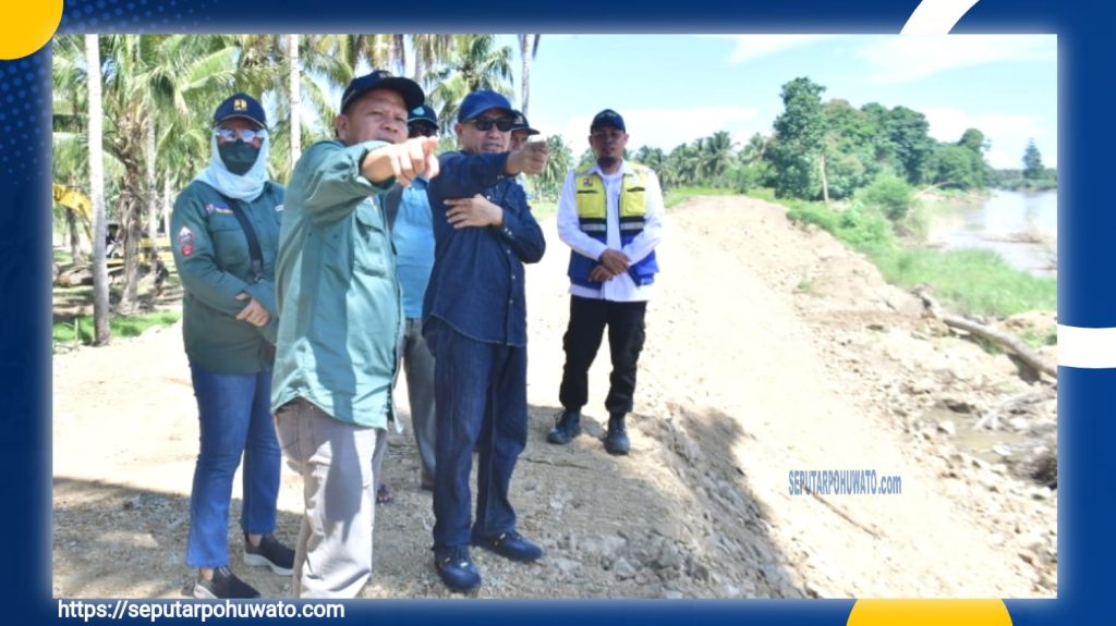 Bersama BWS Sulawesi II, Bupati Saipul Mbuinga Selesaikan Masalah Tanggul Jebol di Desa Suka Makmur Patilanggio