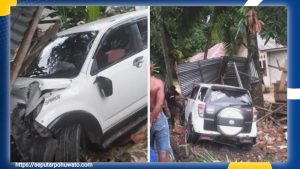Mobil Rush Tabrak Lapak Warga di Pohuwato, Diduga Sopir Mengantuk