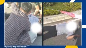 Rekaman Warga Ungkap Pegawai Bank SulutGo Marisa Kesetrum Saat Pasang Tiang Bendera