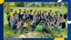 Pani Gold Project Tanam Bibit Pohon, Mahasiswa UNG dan Warga Desa Hulawa Ikut Ambil Bagian