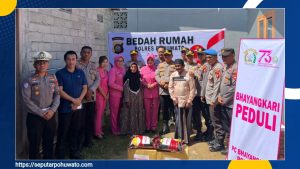 Kado HUT Bhayangkara ke-79, Polres dan Bhayangkari Pohuwato Bedah Rumah Warga Tak Mampu, Wujud Nyata Polri untuk Masyarakat