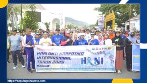 TNI dan Warga Bersatu di Jalan Sehat HANI 2025: Menuju Gorontalo Bebas Narkoba