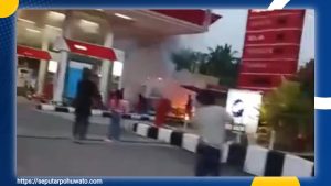Motor Terbakar Saat Isi BBM di SPBU Randangan Pohuwato, Diduga Akibat Percikan Api dari Busi