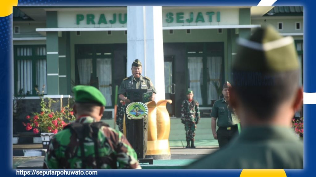 Upacara Rutin Senin di Makorem 133/NW, Kolonel Louis Ferdinan Ingatkan Tanggung Jawab Prajurit