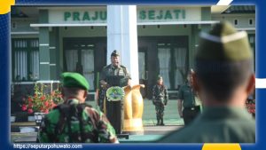 Upacara Rutin Senin di Makorem 133/NW, Kolonel Louis Ferdinan Ingatkan Tanggung Jawab Prajurit