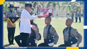 Bangga Putra Pohuwato Lolos Bintara, Bupati Saipul Hadiri Upacara di SPN Polda