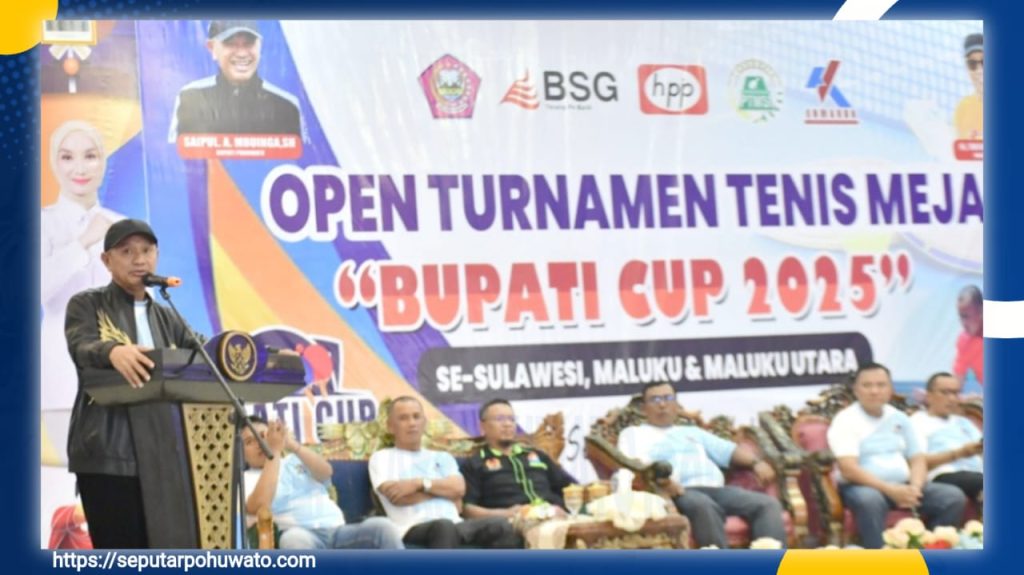 Open Turnamen Tenis Meja Bupati CUP 2025 Resmi Dibuka, Diikuti 178 Peserta dari Sulawesi hingga Maluku Utara