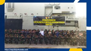 Danrem 133/NW Pimpin Upacara Penyambutan Satgas Pamtas RI-PNG Yonif 715/Motuliato di Gorontalo