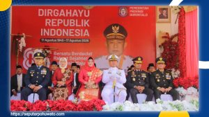 Tunjukkan Sinergi Pemerintah dan Aparat, Wakapolda Gorontalo Brigjen Pol Simzon Zet Ringu Hadiri Upacara HUT RI