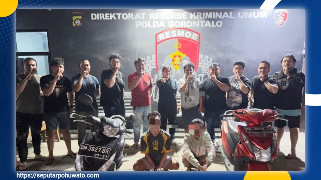 Kurang dari 24 Jam, 2 Pelaku Curanmor Ditangkap Tim Resmob Polda Gorontalo