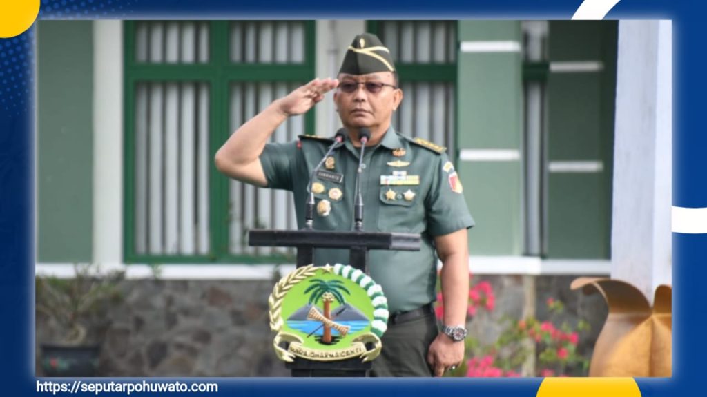 Upacara Bendera di Korem 133/NW Berlangsung Khidmat, Ini Pesan Kasiter Kolonel Sukriyanto