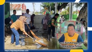 Kerja Bakti Satu Jam Bisa Kurangi Dampak Banjir, Begini Imbauan Kades Palopo Agus Hulubangga