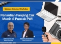 Akhmad Munir Ketum PWI Terpilih periode 2025-2030 bersama Ketum DPP PJS Mahmud Marhaba.