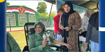 Bakti Kesehatan dan Bazar Murah yang digelar Kodim 1313/Phw dalam rangka memperingati Hari Ulang Tahun ke-80 Tentara Nasional Indonesia (TNI)