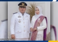 Foto: Camat Paguat Andri AR Pakilie, S.STP., M.Si bersama Istri Lia Fadilla, S.ST.Par, usai Sertijab Camat, belum lama ini (Dok.Andri)