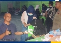 Sekcam Wanggarasi, Bayu Eka Septian Kaluku, S.STP, turun langsung tes HIV di lokasi razia bareng Dinas Kesehatan Pohuwato, Jum'at (17/10/2025)