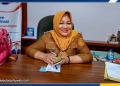 Plt Kepala Dinas Pendidikan dan Kebudayaan Kabupaten Pohuwato Fitriyani H Lasantu, saat menyampaikan Inpres nomor 7 Tahun 2025 tentang percepatan pembangunan dan revitalisasi sekolah, Selasa (28/10/2025)