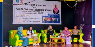 Kegiatan Focus Group Discussion (FGD) yang berlangsung meriah di aula SMP Negeri 1 Lemito, dengan mengusung tema besar “Peran Gen Z untuk Indonesia Berjaya”