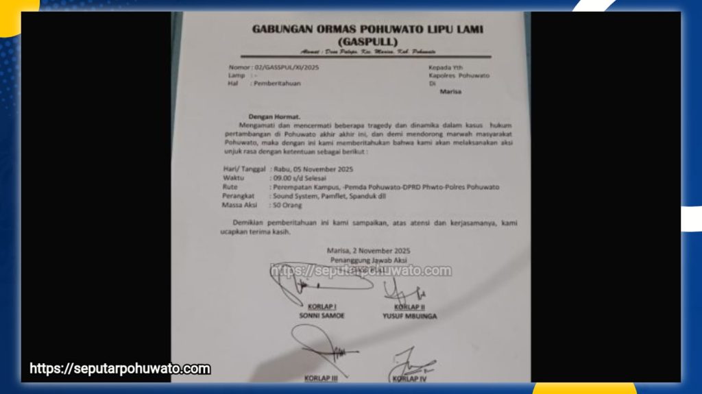 Bom Waktu Tambang Ilegal, Ormas Gas Full Pohuwato Suarakan Perlawanan, Ancam Ambil Langkah Konstitusional