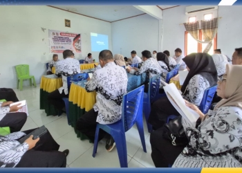 Suasana Rapat Koordinasi Kabupaten (Rakorkab) di Gedung Guru Pohuwato, Jalan Kusno Danupoyo, Desa Palopo, Kecamatan Marisa, Rabu (12/11/2025). (Foto: PGRI Pohuwato)