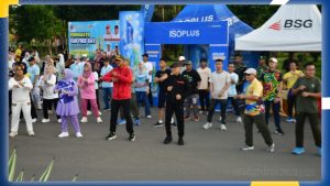 Ribuan Warga Serbu Bundaran Maleo, Begini Momen Bupati Saipul Buka Car Free Day