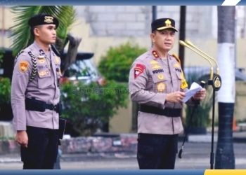 Kapolda Gorontalo Irjen Pol Widodo, memimpin Apel Gelar Pasukan Operasi Kepolisian Terpusat Lilin Otanaha 2025 guna mengamankan perayaan Natal 2025 dan Tahun Baru 2026, di Polda Gorontalo, Jum'at (19/12/2025)