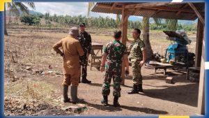 TNI Kawal Program Cetak Sawah, Kapoksahli Pangdam XIII/Merdeka Turun Langsung ke Desa Molotohu Selatan