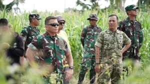 Danrem 133/Nani Wartabone Dampingi Kapoksahli Pangdam XIII/Merdeka Tinjau Proyek Cetak Sawah di Pohuwato