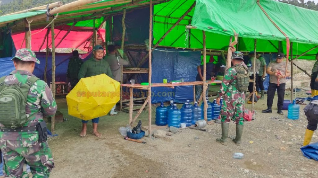 Kodim 1313/Pohuwato Turut Serta Penertiban PETI, TNI Polri Bongkar Kem di Batudulanga