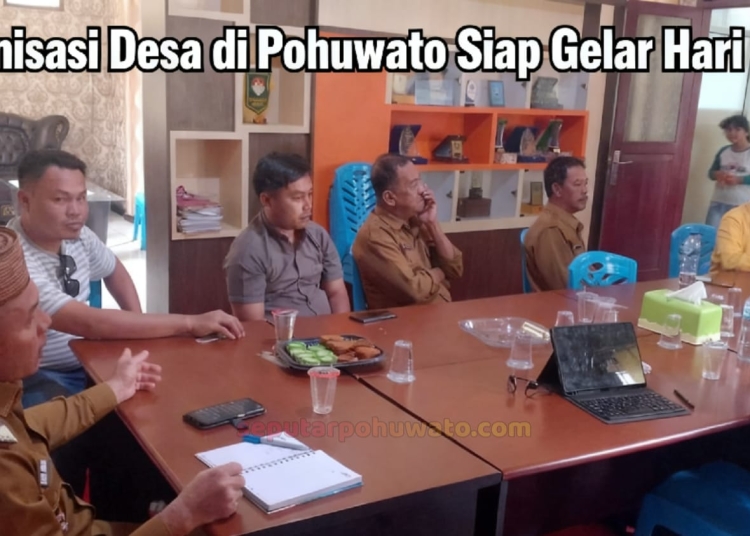 Foto: Organisasi Desa di Pohuwato saat menggelar rapat persiapan Hari Desa bersama Kadis PMD Pohuwato, Selasa (06/01/2026). (Foto: Istimewa)