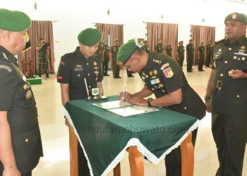 Sertijab dan Tradisi Satuan Dandim 1315 Kabupaten Gorontalo. (Dok. Penrem 133/NW)