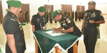 Sertijab dan Tradisi Satuan Dandim 1315 Kabupaten Gorontalo. (Dok. Penrem 133/NW)