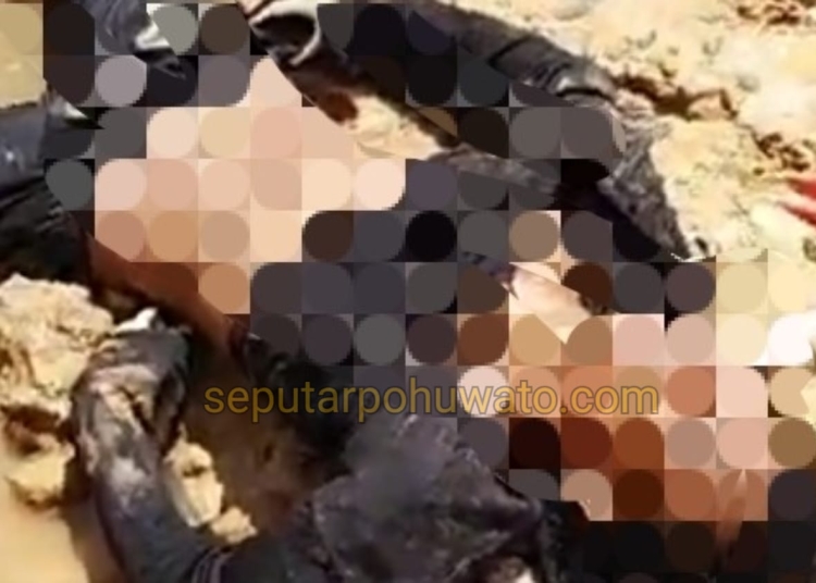 Foto: Seorang pemuda bernama Mahmud Lihawa (18), saat ditemukan tewas mengenaskan setelah tertimbun tanah di sebuah lokasi tambang Bulangita, Kamis (05/03/2026). Dok. Istimewa