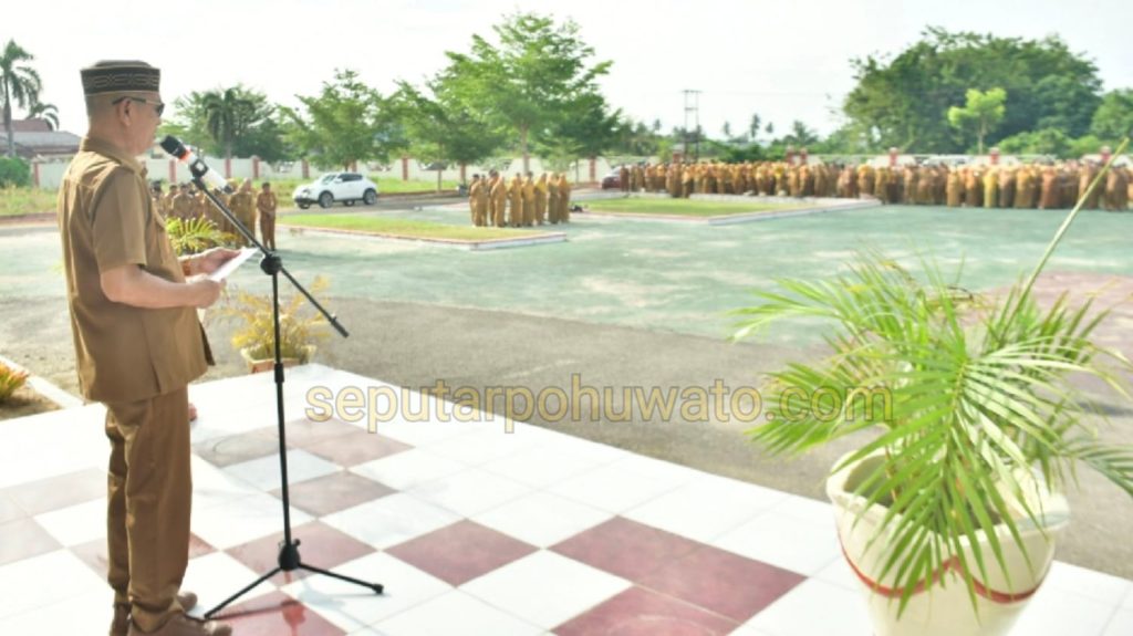 Di Tengah Apel Perdana, ASN Pohuwato Doakan Ustadz Fahry Djafar