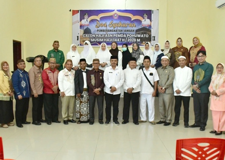Doa pelepasan keberangkatan jamaah calon haji berasal dari kalangan ASN Kabupaten Pohuwato, Kamis (30/04/2026)