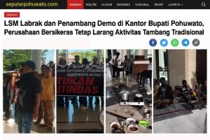 Demo Penambang di Kantor Bupati Pohuwato Belum Temui Hasil, Perusahaan Tetap Bersikeras